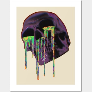 Drippy Skull Art Posters and Art